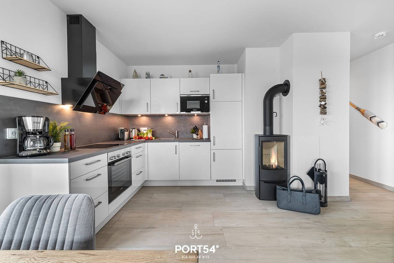 Ganze Wohnung, Hafenglück - Sauna, Balkon, 1. Reihe am Wasser, Hafenblick, 1. Stock, Fahrstuhl in Olpenitz, Kappeln