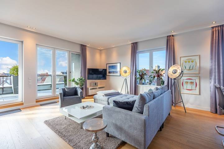 Ferienwohnung für 4 Personen, mit Balkon und Sauna in der Husumer Bucht