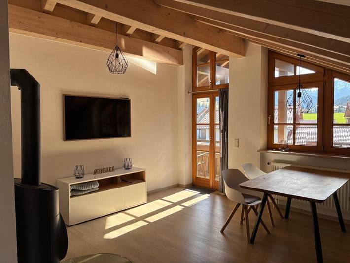Ferienwohnung für 4 Personen, mit Balkon und Sauna sowie Ausblick