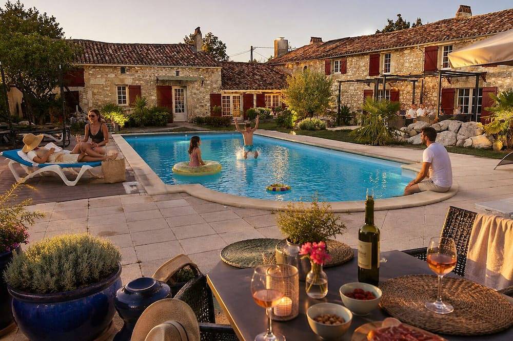 \"Carpe Diem\" en Albret,   Magnifique Longère avec piscine et grand terrain clos in Calignac, Région de Nérac