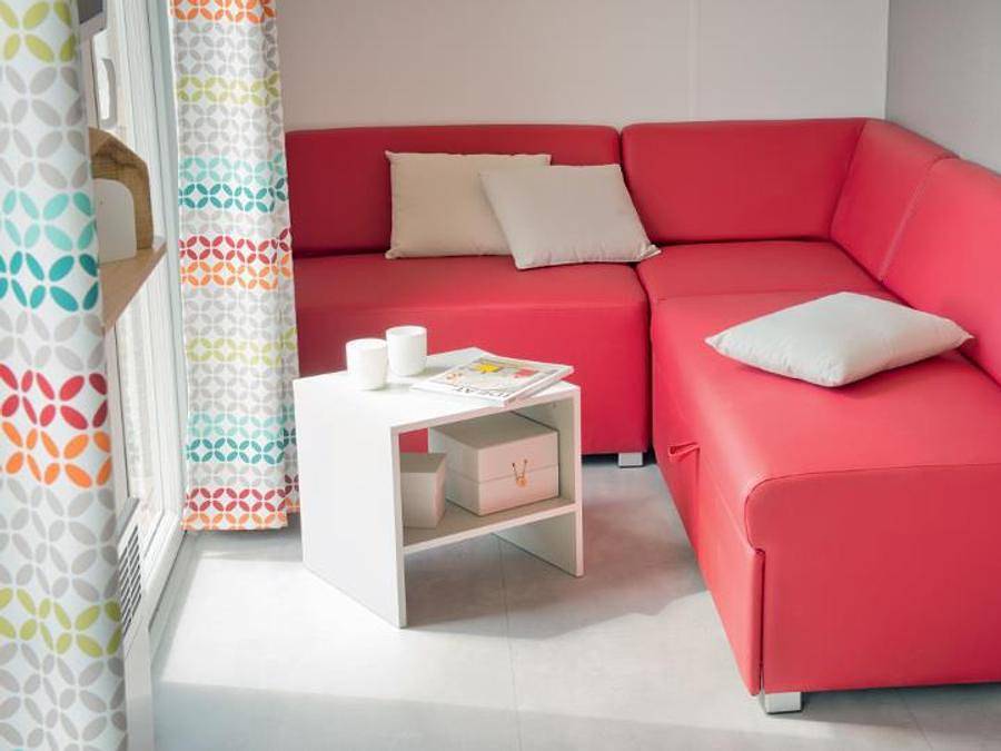 Camping les Cigales - Mobilheim 6 personen - Lodge Premium 2 Zimmer 4/6 P in Pézenas, Côte d'Améthyste