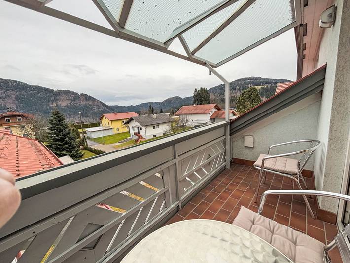 Ferienwohnung für 4 Personen, mit Balkon und Garten sowie Ausblick