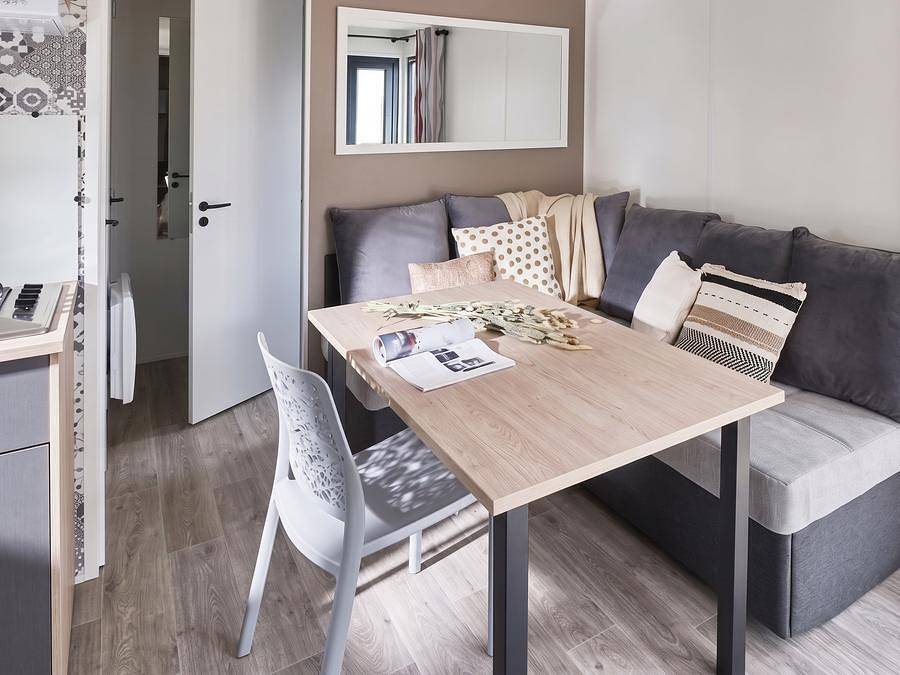 Camping Domaine de l'Ubaye - Mobilheim 6 personen - Komfort - 3 Schlafzimmer - Fernseher - Klimaanlage - Lv in Méolans-Revel, Barcelonnette und Umgebung
