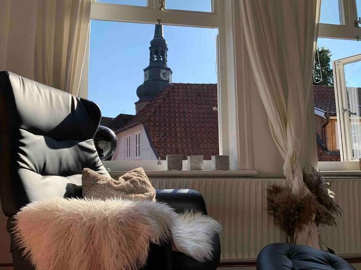 Ferienwohnung für 4 Personen, mit Terrasse und Ausblick in Stade