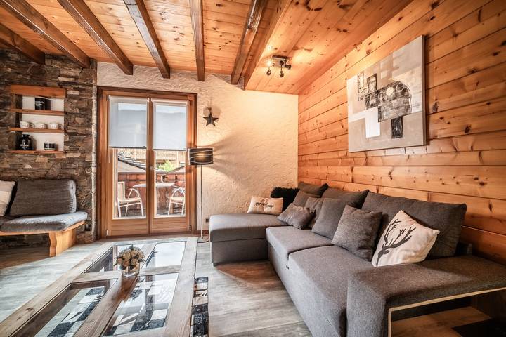 Ganze Wohnung, Appartement „Chalet – Le Caribou“ mit Bergblick, Balkon und WLAN in Morzine, Les Portes du Soleil