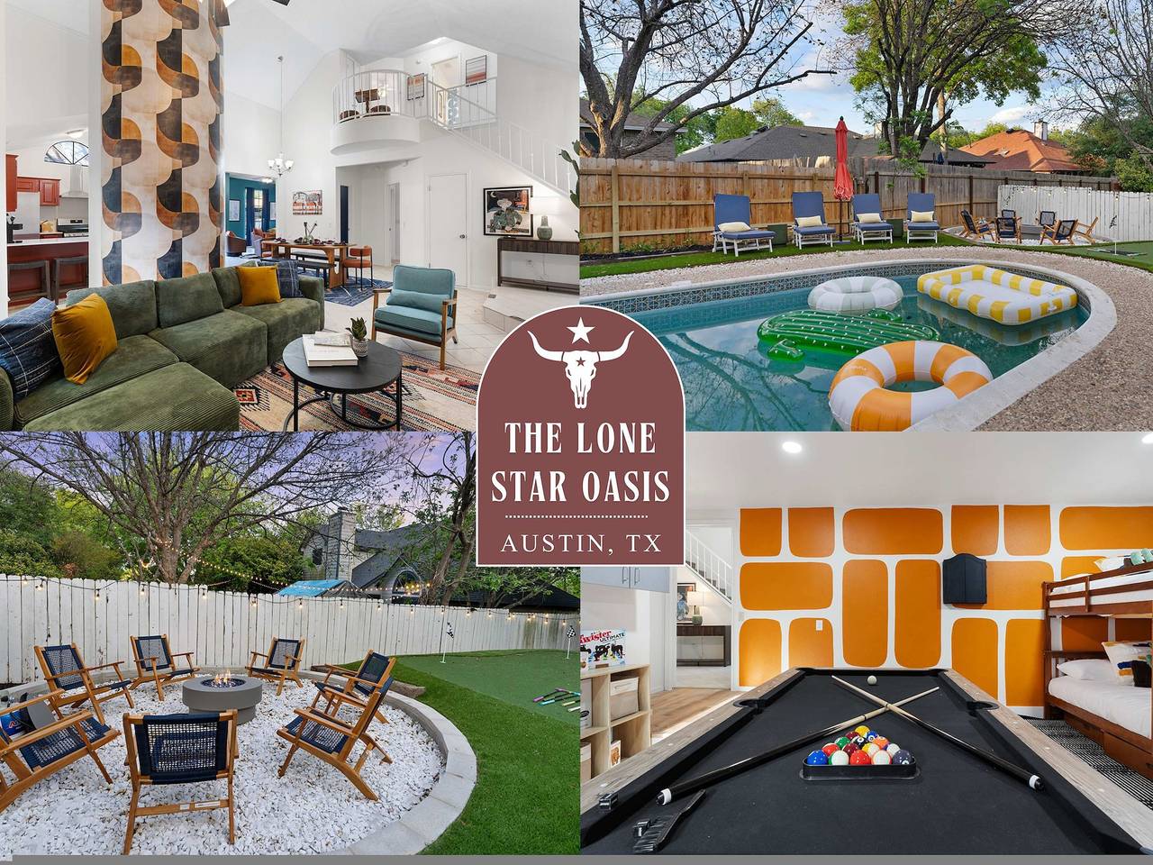The Lone Star Oasis     Pool  Karaoke    Game Room in Condado de Travis