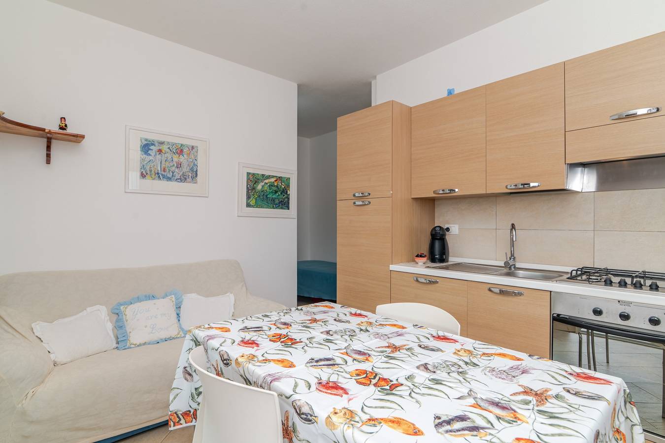 Ganze Wohnung, Apartment 'Casa San Teodoro 2' mit Bergblick, Balkon und Klimaanlage in Franculacciu, San Teodoro