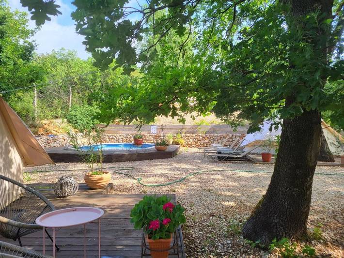Zelt für 4 Personen, mit Pool und Terrasse sowie Ausblick und Garten, mit Haustier in Dalmatien - 4