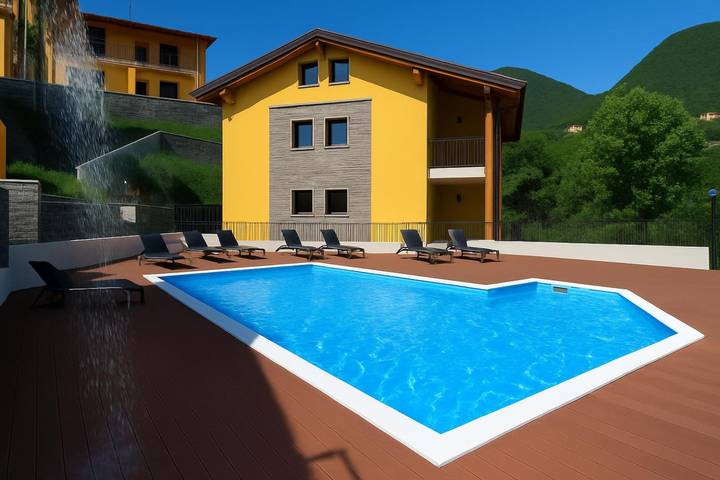 Hütte für 8 Personen, mit Terrasse und Pool sowie Seeblick am Comer See - 2