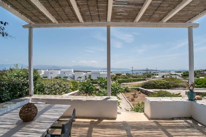 Villa "Christina Santa Maria" with Sea View, 2 Private Terraces & Wi-Fi in Paros