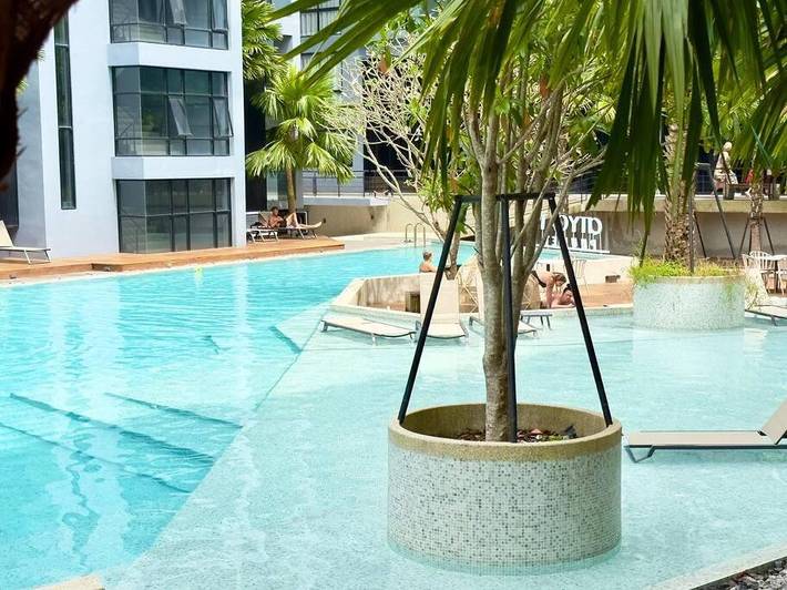 Lägenhet för 2 Personer, med barnpool samt utsikt och pool och trädgård i Kamala