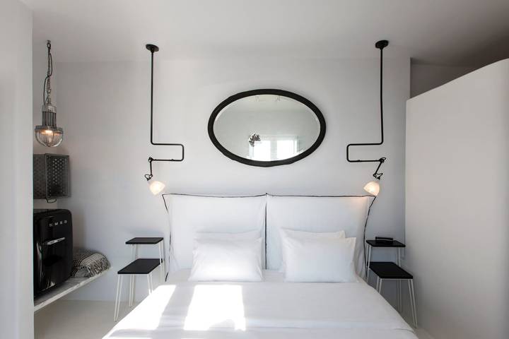 Chalet para 2 personas, con terraza y vistas al mar en Santorini