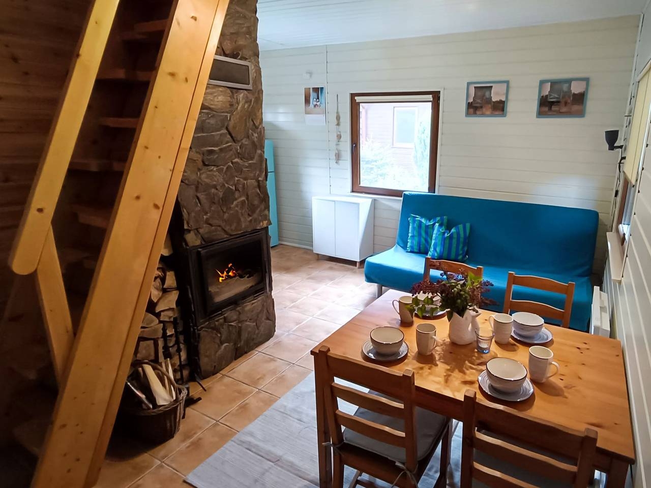 Ferienhaus mit Kamin und großer Terrasse in Kopalino, powiat wejherowski