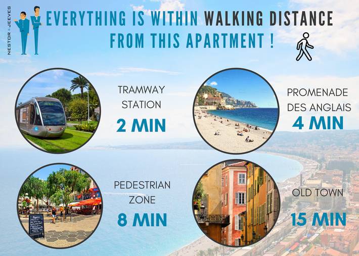 Ferienwohnung für 2 Personen, mit Balkon in Nizza - 4