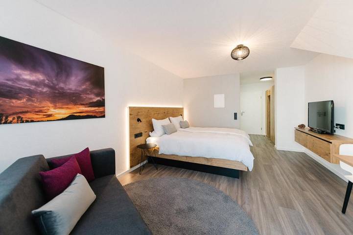 Ferienwohnung für 2 Personen, mit Balkon und Garten sowie Ausblick in Simonswald