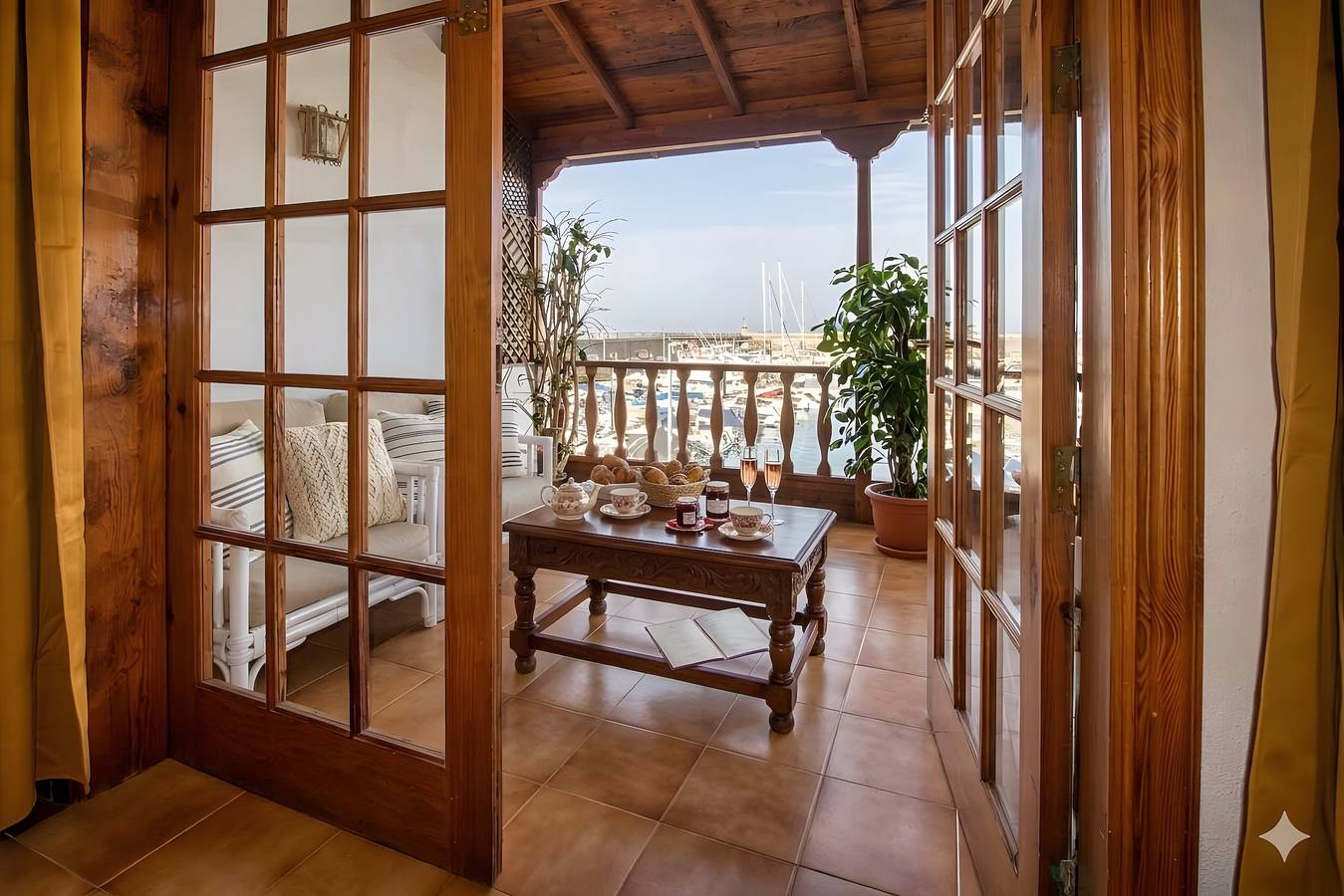 Ganze Wohnung, Ferienwohnung 'Beautiful Apart Acantilado 2bed' mit Meerblick, privater Terrasse & Wlan in Playa de los Guíos, Santiago del Teide