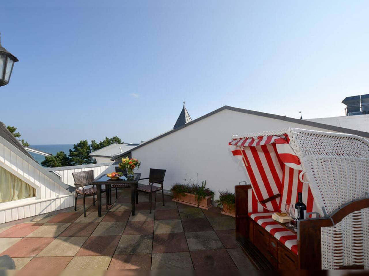 Ganze Wohnung, Ferienwohnung Wolke 7 Whg 18 mit Meerblick und privater Dachterrasse in Ostseebad Binz, Binz