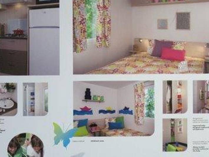 Camping Des Berges Du Gers - Mobilheim 6 personen - 3 Schlafzimmer, 32m² + Klimaanlage in Masseube, Gers
