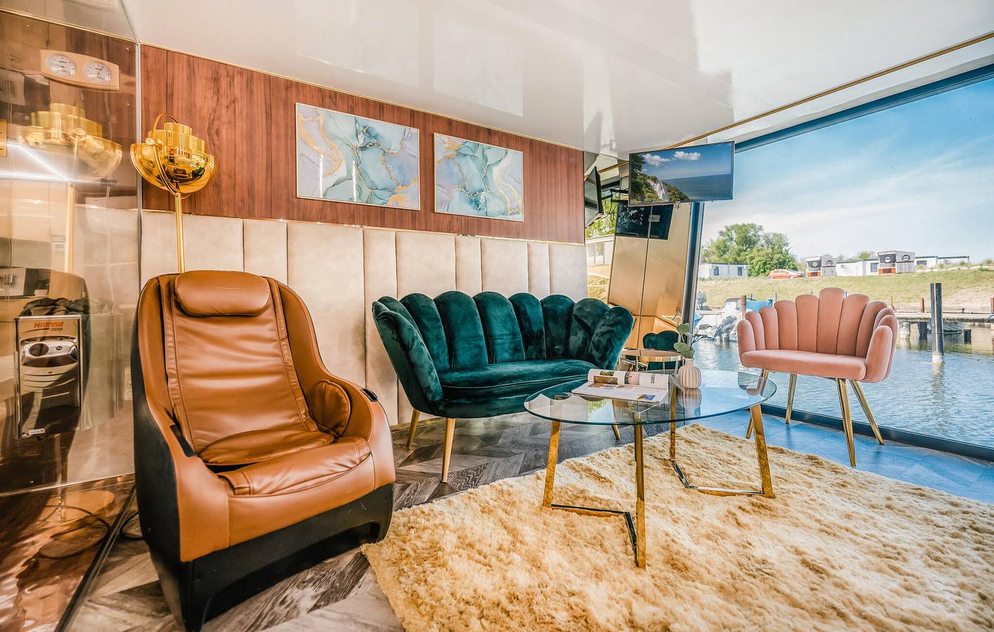 Sonniges Hausboot mit Terrasse & Parkplatz, 800m zum Strand in Sagard, Nationalpark Jasmund