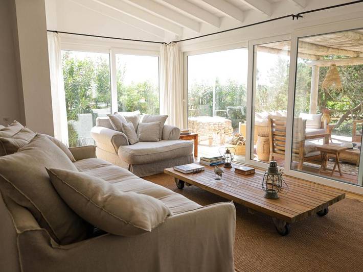 Ferienhaus für 8 Personen, mit Pool und Ausblick sowie Garten auf Formentera