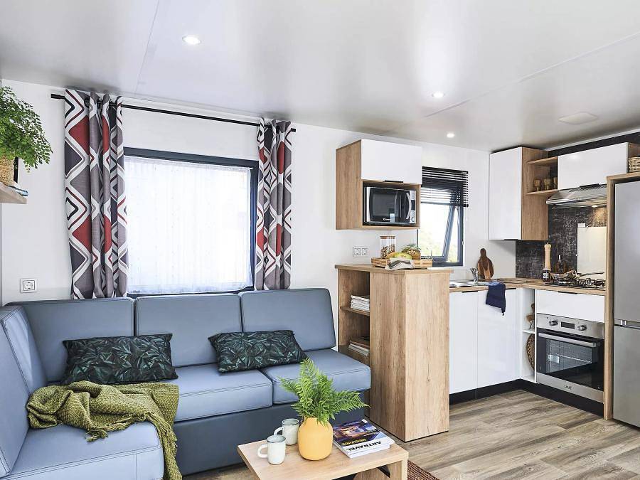 Camping Le Domaine de Mesqueau - Lodge 4 personen - Lodge Premium 3 Zimmer 4 Personen + Tv in Plougasnou, Ceinture Dorée