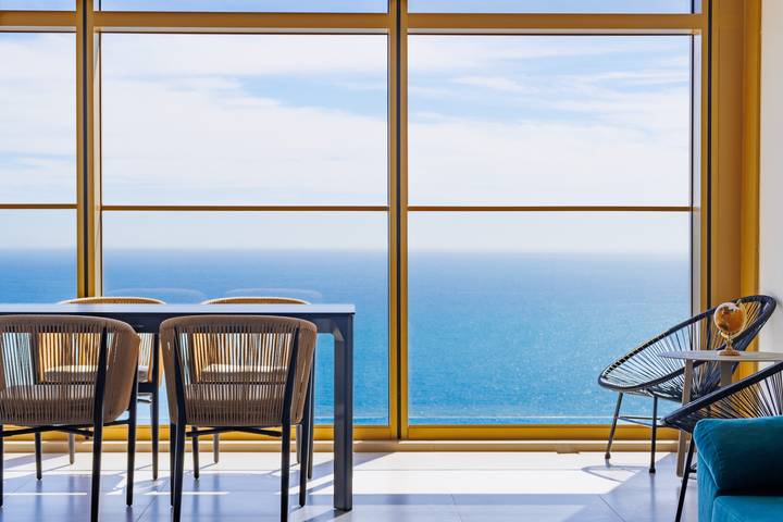 Apartament wakacyjny dla 5 osób, z widok na ocean i basen oraz ogród i widok w Benidorm