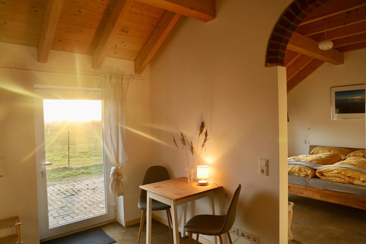 Ganze Ferienwohnung, Sömmertied, Exklusive 4-Sterne-Fewo von 2024, Sonnenterrasse, eigener Zugang zur 150 m entfernten Nordsee in Ostbense, Neuharlingersiel