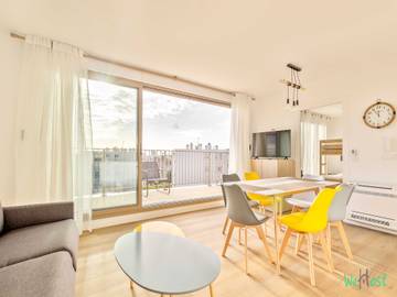 Gîte pour 6 personnes, avec balcon/terrasse et balcon, adapté aux familles dans Val-de-Marne