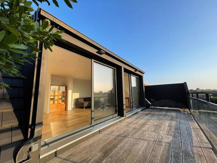 Gîte pour 4 personnes, avec Balcon ainsi que Terrasse et Vue à Steenwerck