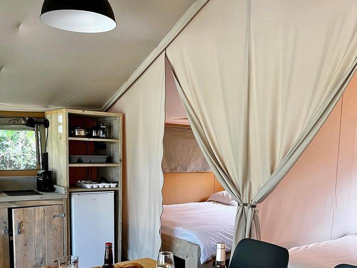 Camping La Grappe Fleurie - Safarizelt 5 personen - Safari-Zelt in Fleurie, Beaujolais