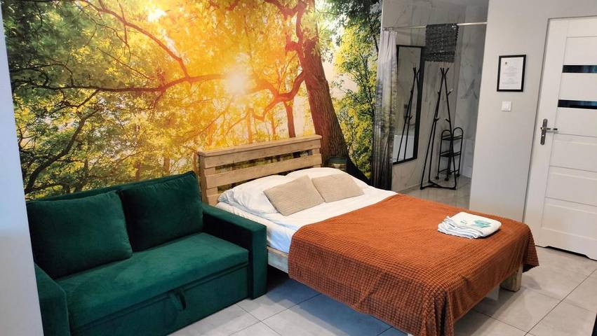 Apartament wakacyjny dla 4 osób, z ogród i widok, Dla rodziny w Augustów