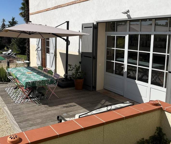 Gîte pour 4 personnes, avec jardin à Montastruc