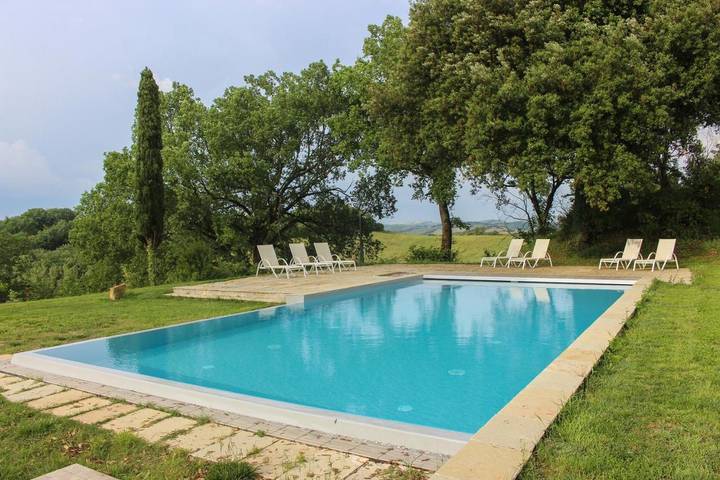 Gîte pour 3 personnes, avec piscine ainsi que vue et jardin, animaux acceptés à Buonconvento - 3