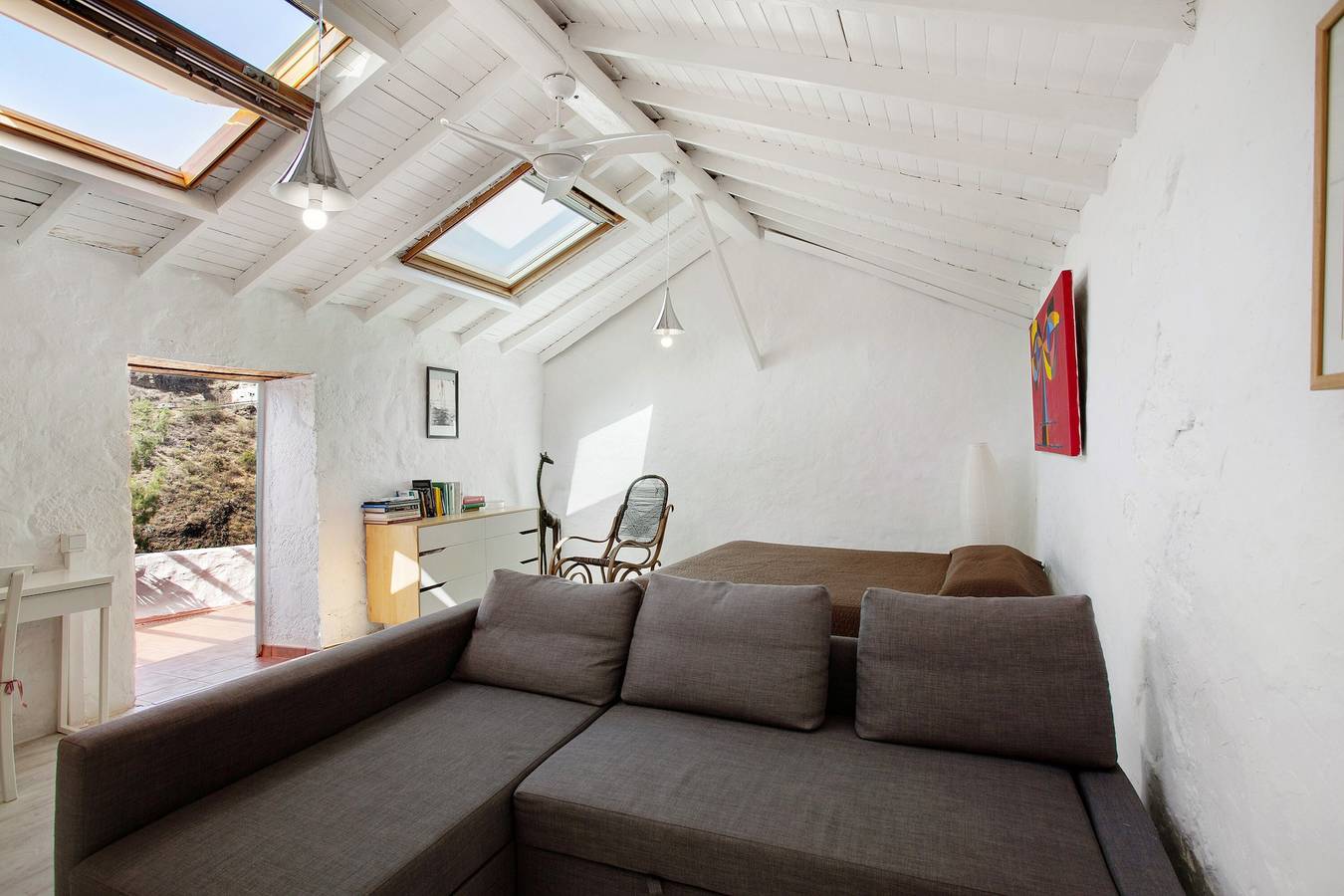 Ferienhaus „Casa Cueva Tejeda 2 Dorm“ mit Meerblick, privater Terrasse & Wlan in El Carrizal, Tejeda