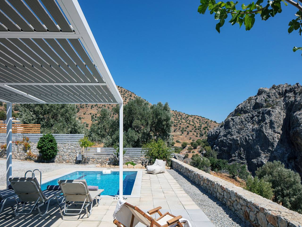 Villa in Agia Galini mit Pool und Bergblick in Rethymno und Umgebung