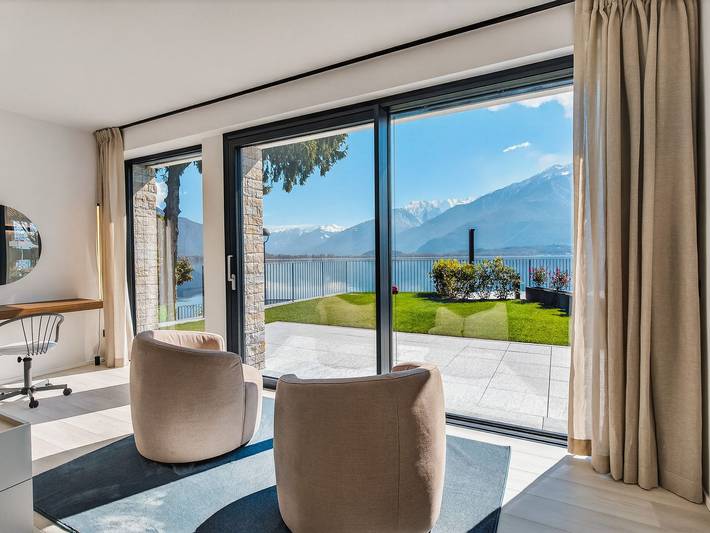 Hütte für 6 Personen, mit Ausblick und Seeblick sowie Pool und Garten am Comer See - 4