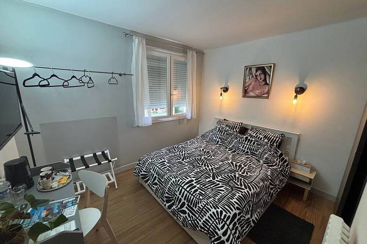A pleasant room with shower room, 160cm bed and all comforts included. in Lavelanet, Ariège