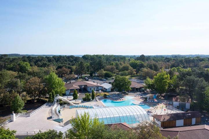 Camping para 5 personas, con Terraza además de Jardín y Piscina en Landes