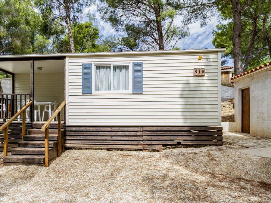 Camping Le Bois de Pins - Mobilheim 4 personen - Basic - Tv in Salses-le-Château, Mittelmeerküste (Frankreich)