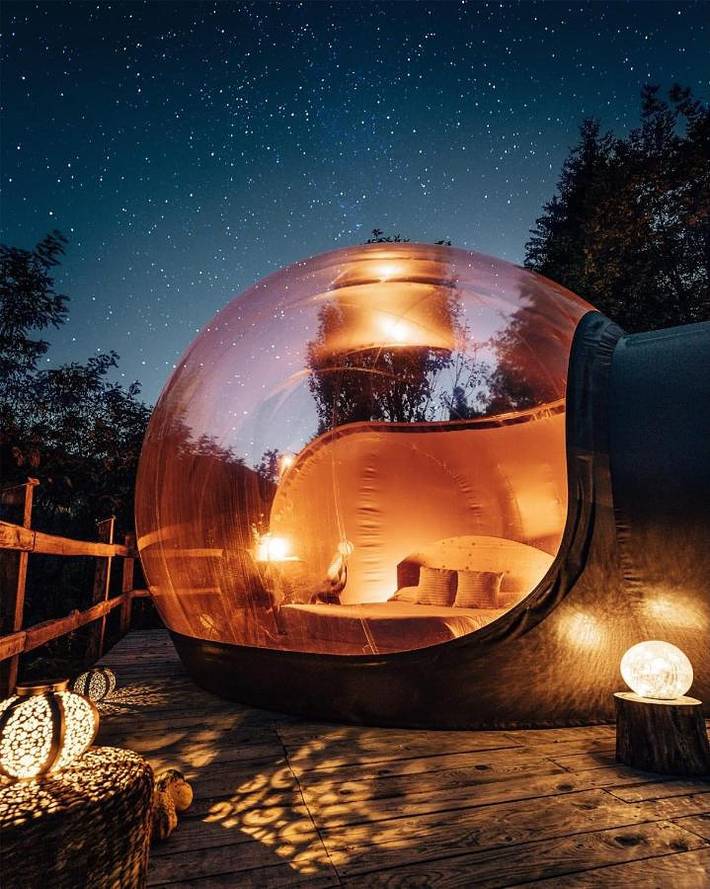 Glamping per 2 persone, con giardino e panorama nonché sauna in Trentino