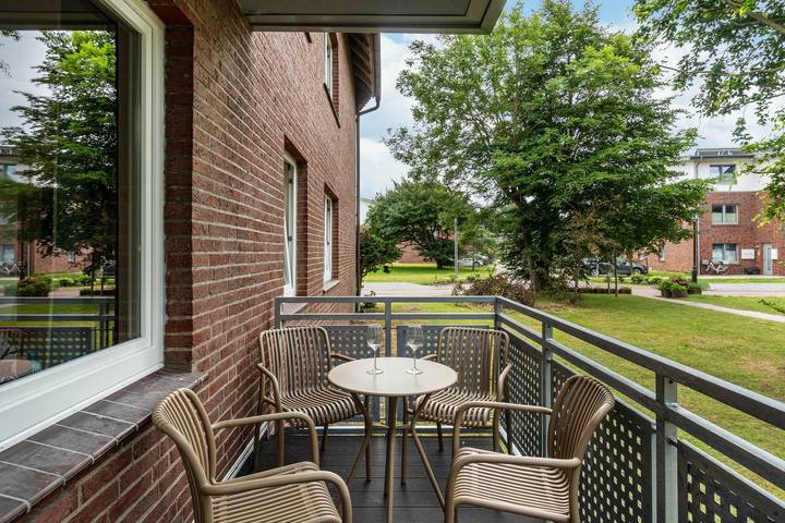 Ferienwohnung für 2 Personen, mit Balkon auf den Ostfriesische Inseln