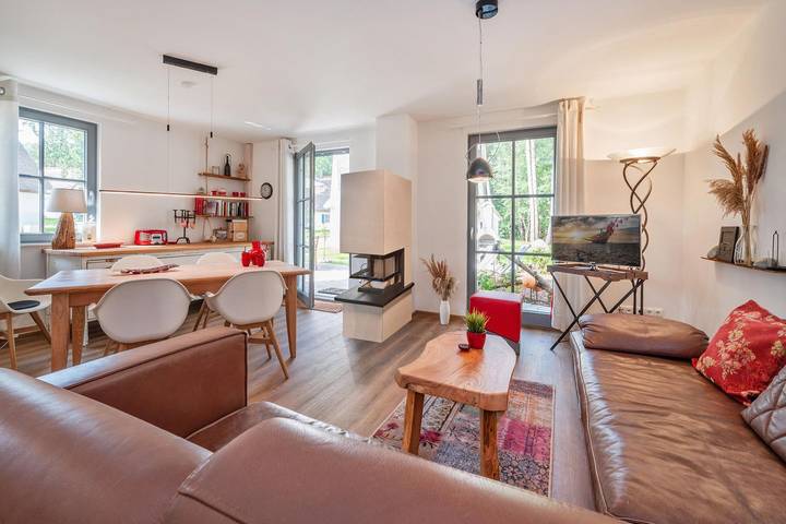 Ferienhaus auf Usedom im Fischerdorf im Grünen – mit Sauna & großem Garten in Zirchow, Usedom