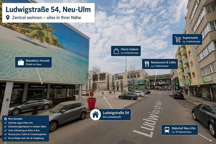 Ferienwohnung für 5 Personen, mit Balkon in Neu-Ulm - 4