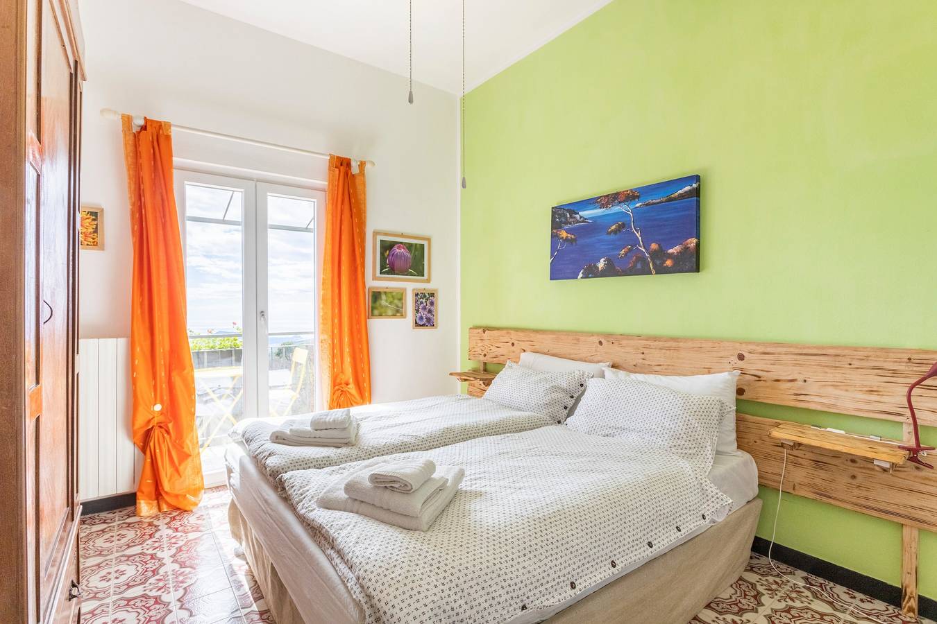 Room 'Stanza 1' with Sea View, Shared Terrace and Wi-Fi in Castiglione Chiavarese, Riviera di Levante