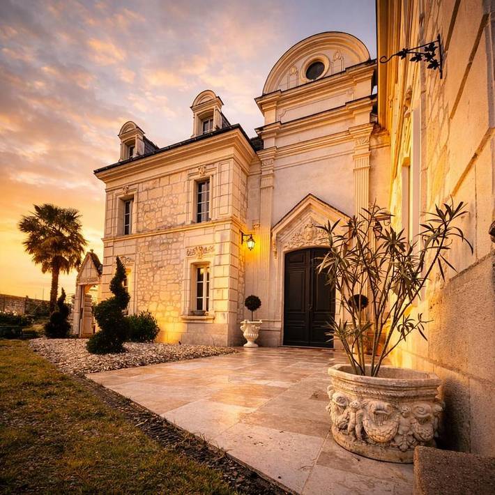 Location de vacances pour 2 personnes, avec Terrasse et Jacuzzi ainsi que Jardin et Piscine à Avon-les-Roches