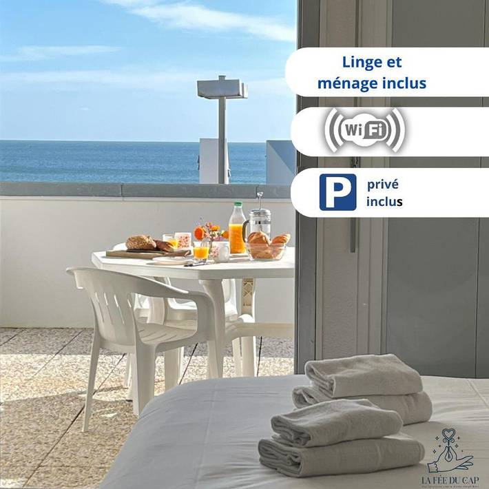 Gîte pour 2 personnes, avec vue et terrasse dans Plage Tres-Cadec