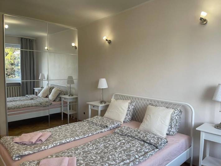 Apartament wakacyjny dla 4 osób, z Balkon i Ogród oraz Widok w Orłowo