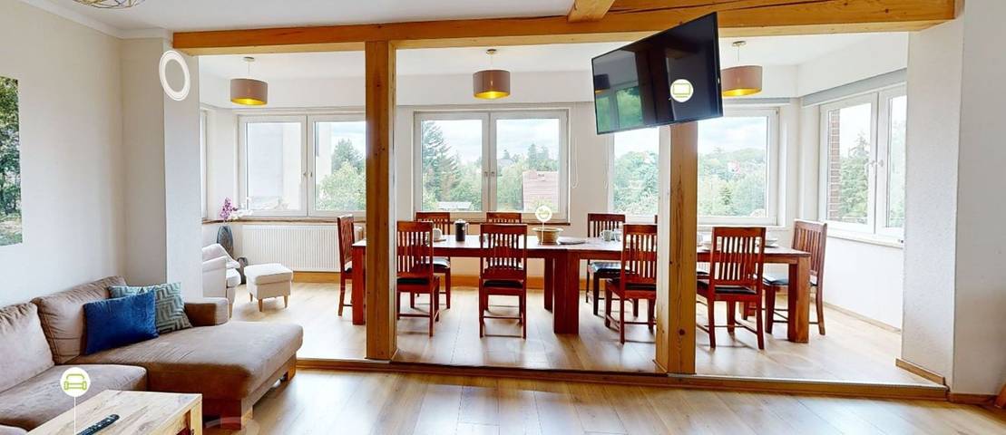 Ferienhaus für 9 Personen, mit Terrasse und Garten sowie Sauna und Ausblick in Thale - 2