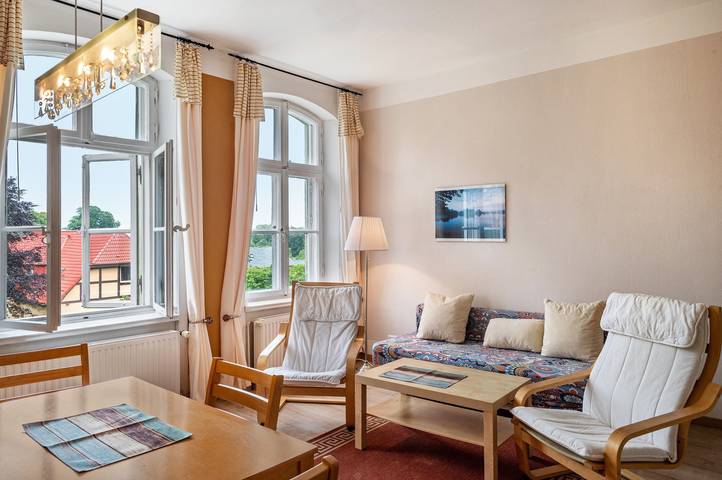 Ferienwohnung für 4 Personen, mit Garten und Sauna, mit Haustier in Krakow am See