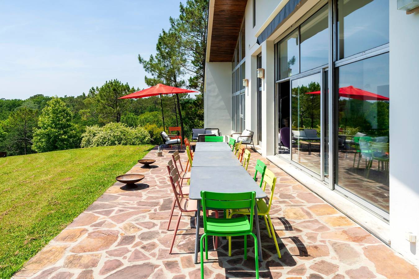 Maison de vacances 'Espace, Luxe, Calme Et Nature' avec vue sur les montagnes et climatisation in Saint-Martin-de-Seignanx, Côte d’Argent